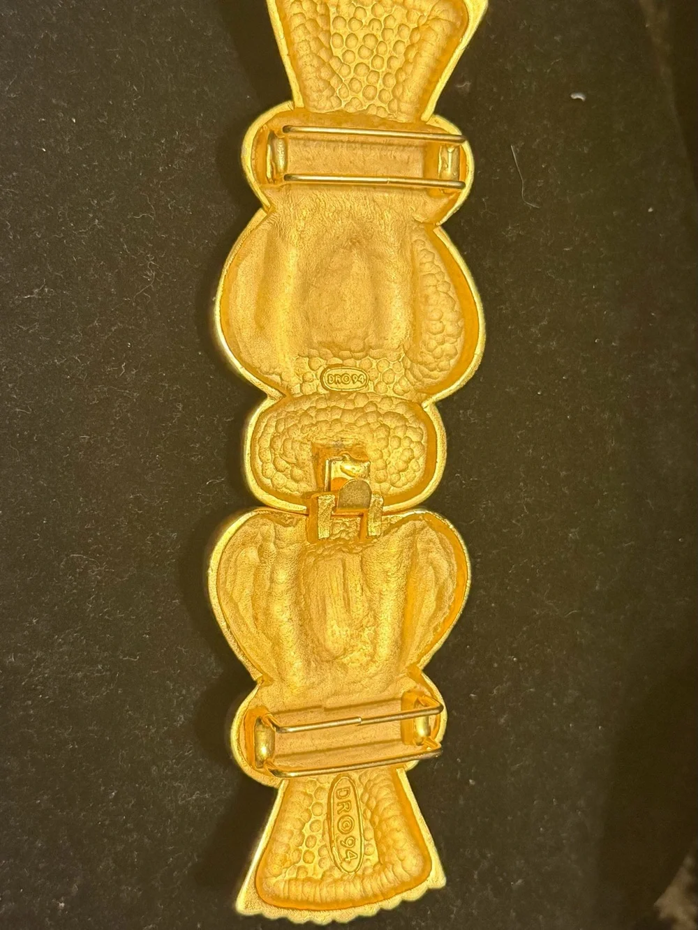 Vintage Doreen Ryan DR ©94 Gold Tone Ornate Statement Belt Buckle 1994 Rare
